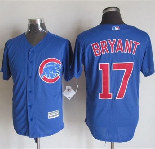 Cubs #17 Kris Bryant Blue New Cool Base Stitched MLB Jersey - Click Image to Close